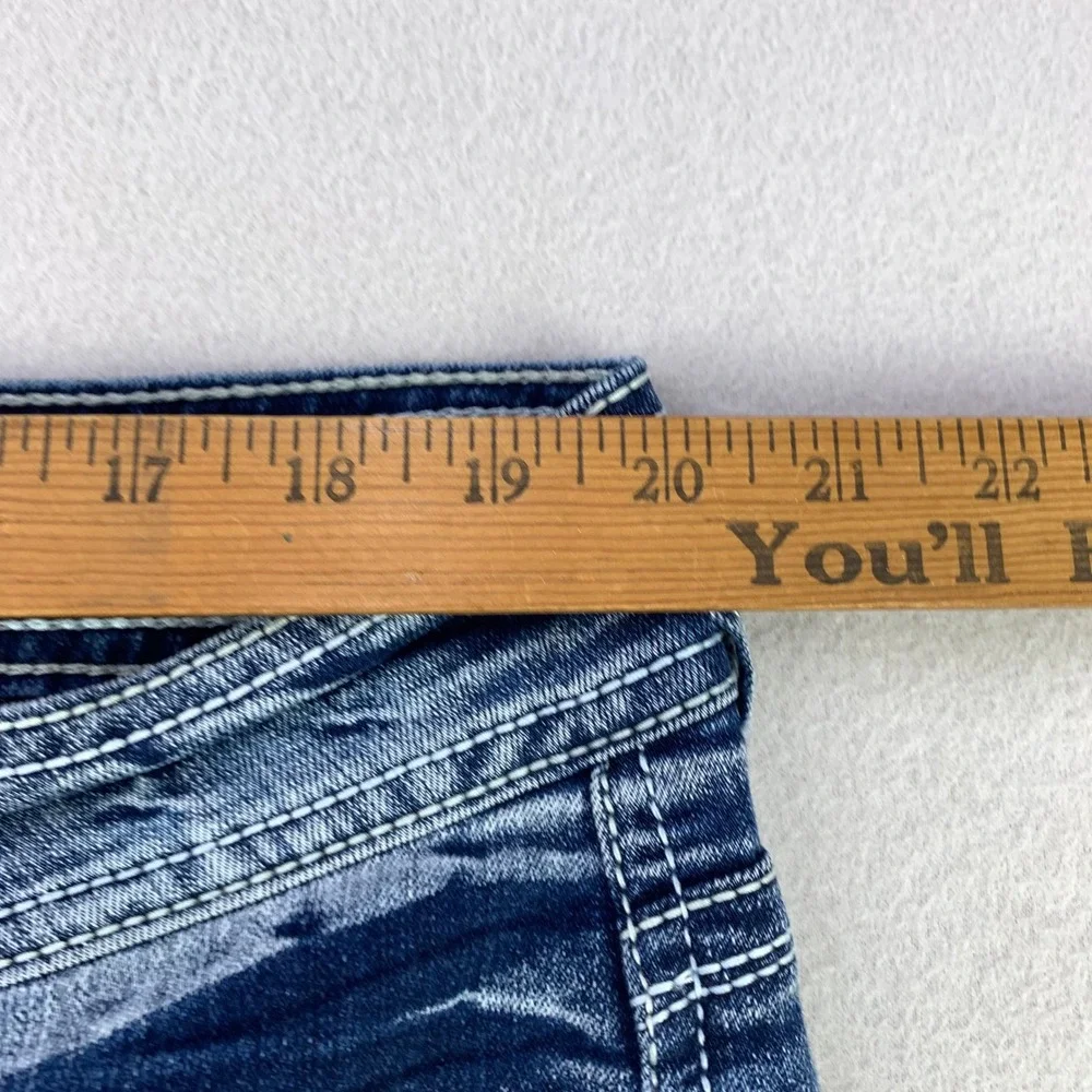 Wallflower Luscious Curvy Fit Jeans Women 20 Long Blue Bootcut Stretch